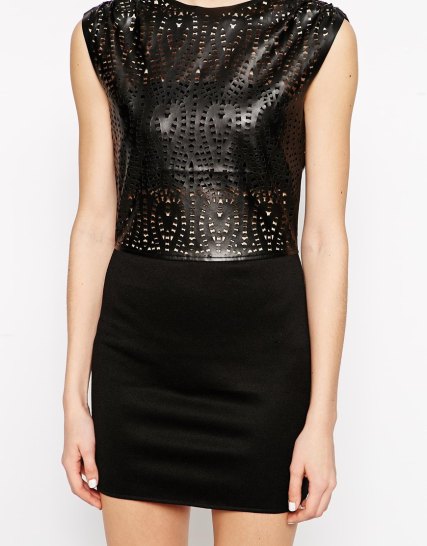 The House of Harlow Jett Faux Leather Laser Cut Dress, found on Asos.com. 